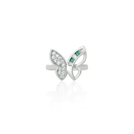 925 Silver Glowing Butterfly Ring for Girls