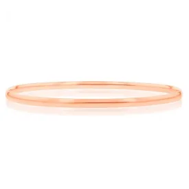 9ct Rose Gold 3mm Half round 65mm Bangle