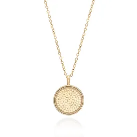 AB 0001P Large circle necklace in gold