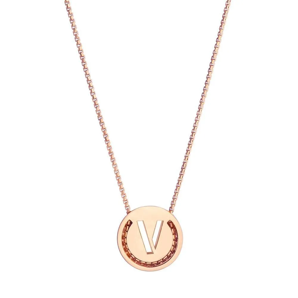 ABC's - V 18K Gold Plated Necklace