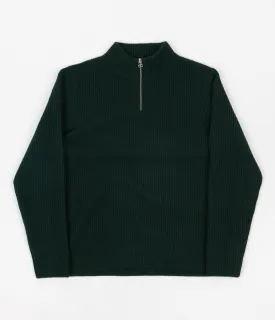 A.P.C. Alex 1/4 Zip Sweatshirt - Dark Green