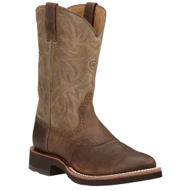 Ariat Men's Heritage Crepe Earth Brown Round Toe Western Boots 10002559