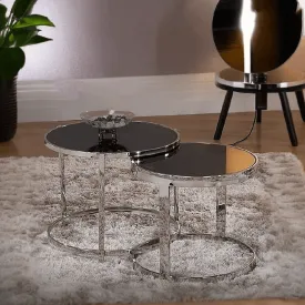 Azalea Nesting Coffee Table in Silver