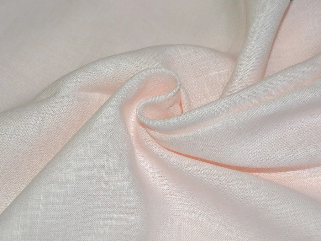 Baby Pink Pure Linen Fabric 60 Lea Shirting Fabric