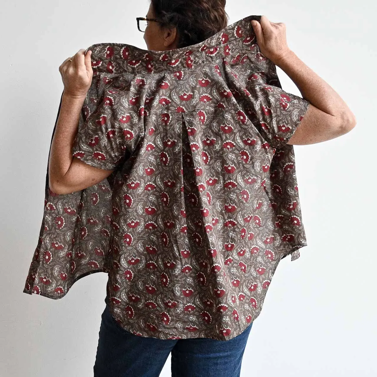 Be My Cotton Blouse by KOBOMO - Cedar and Sangria