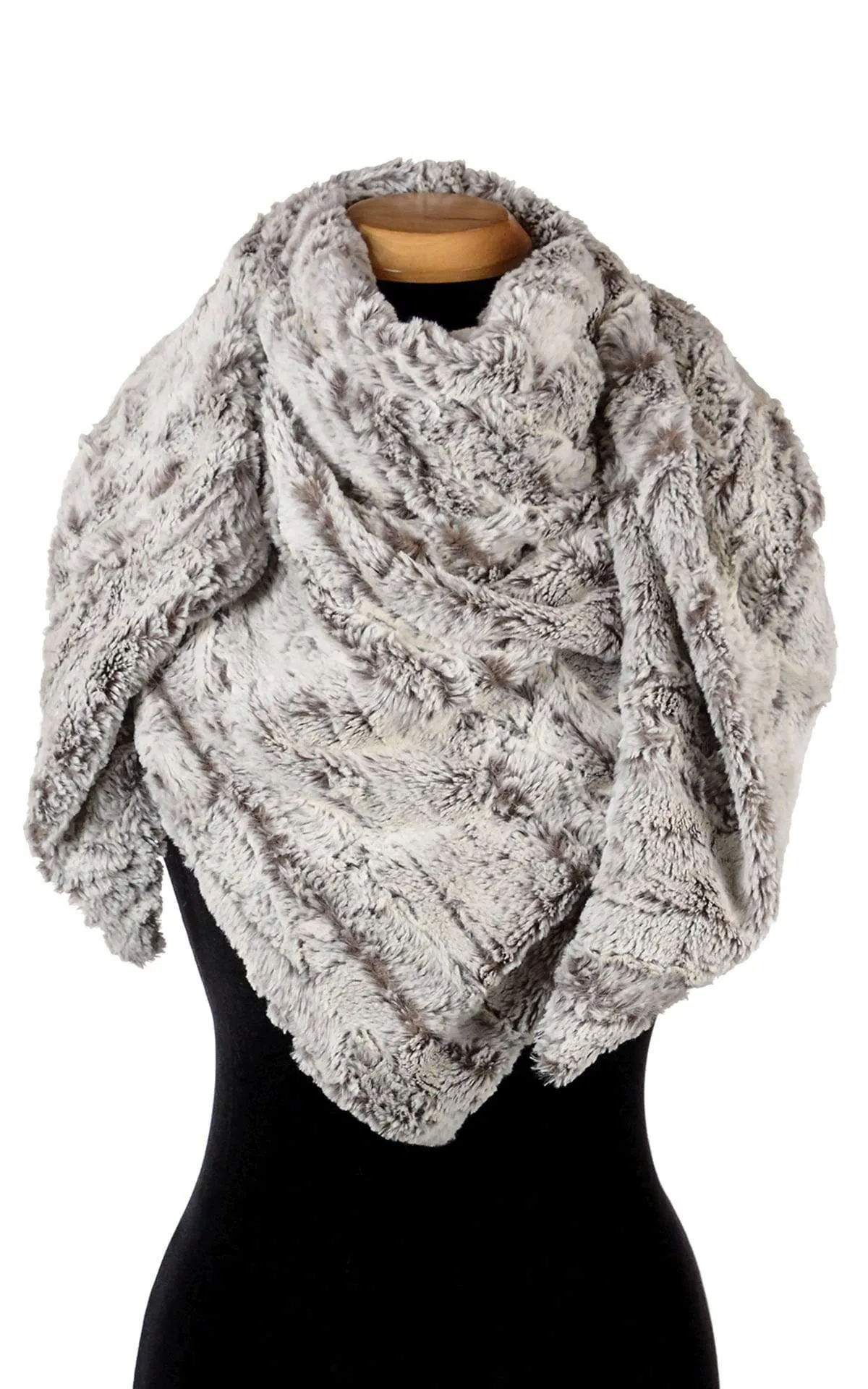 Bermuda Scarf - Luxury Faux Fur in Khaki (Only One Left!)