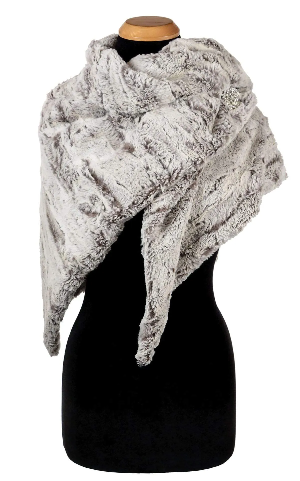 Bermuda Scarf - Luxury Faux Fur in Khaki (Only One Left!)