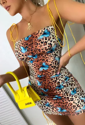 DAISE - LEOPARD PRINT MINI DRESS