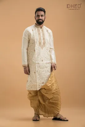 Premium Katan Silk Kurta with Optional Dhoti Set