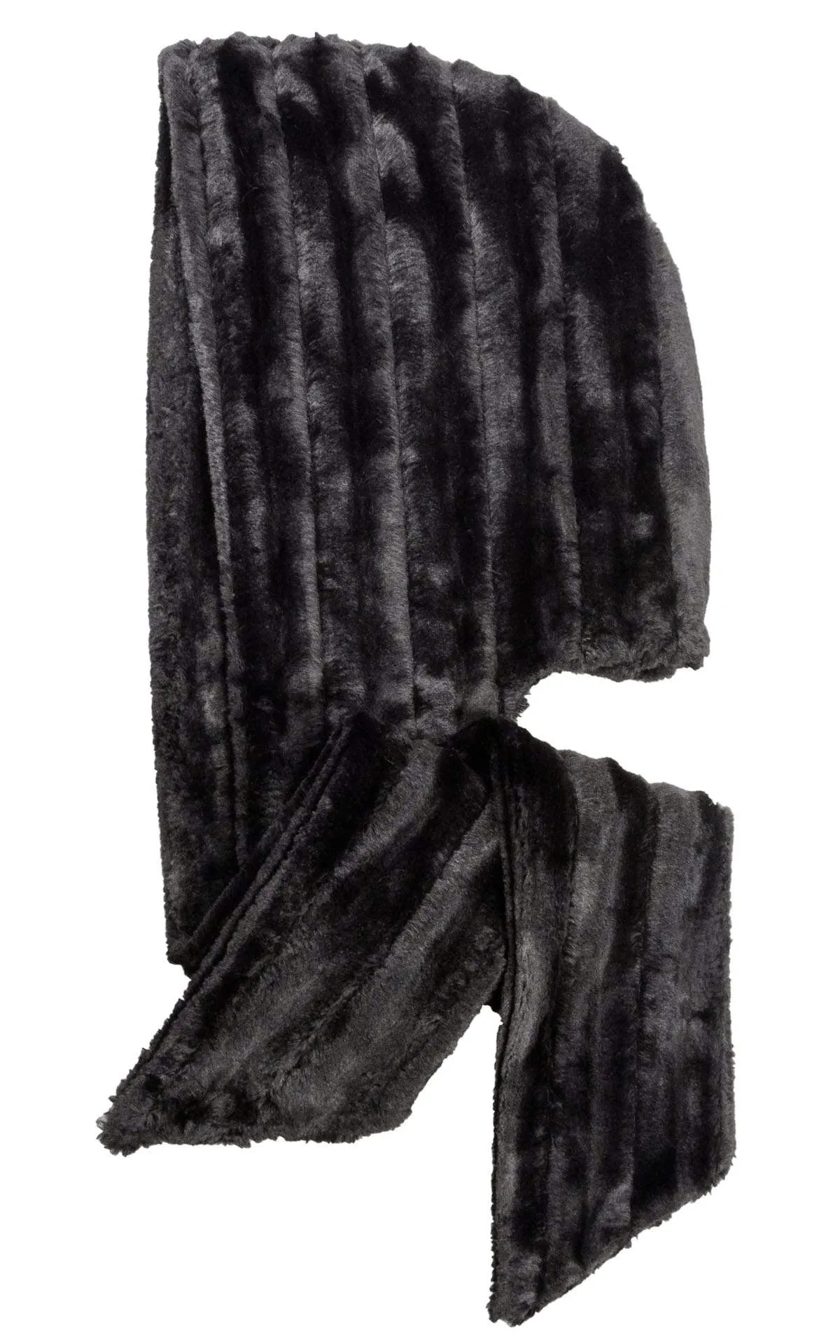 Hoody Scarf - Minky Faux Fur in Black - Sold Out!