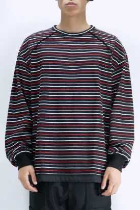 Juun.J Striped L/S Tee - Black