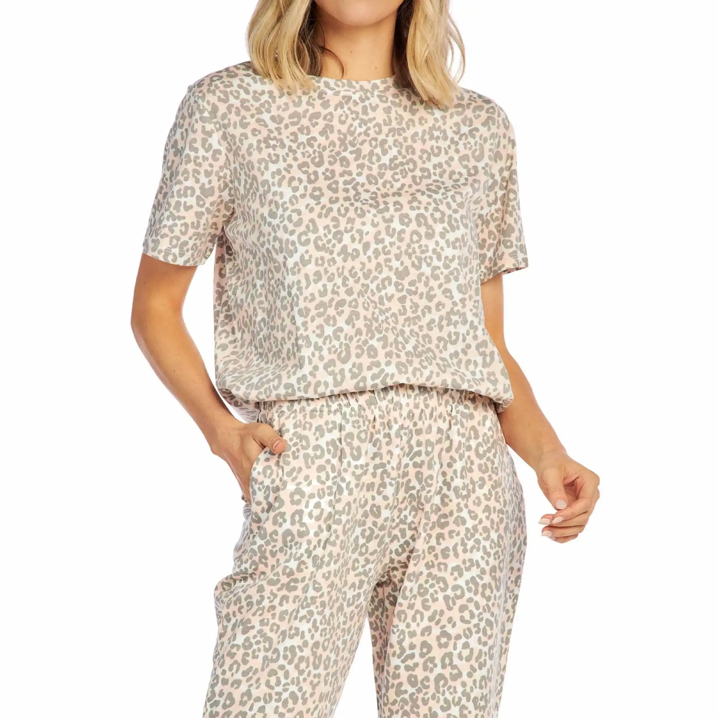 Mud Pie: Gray Potter Leopard Pj Set