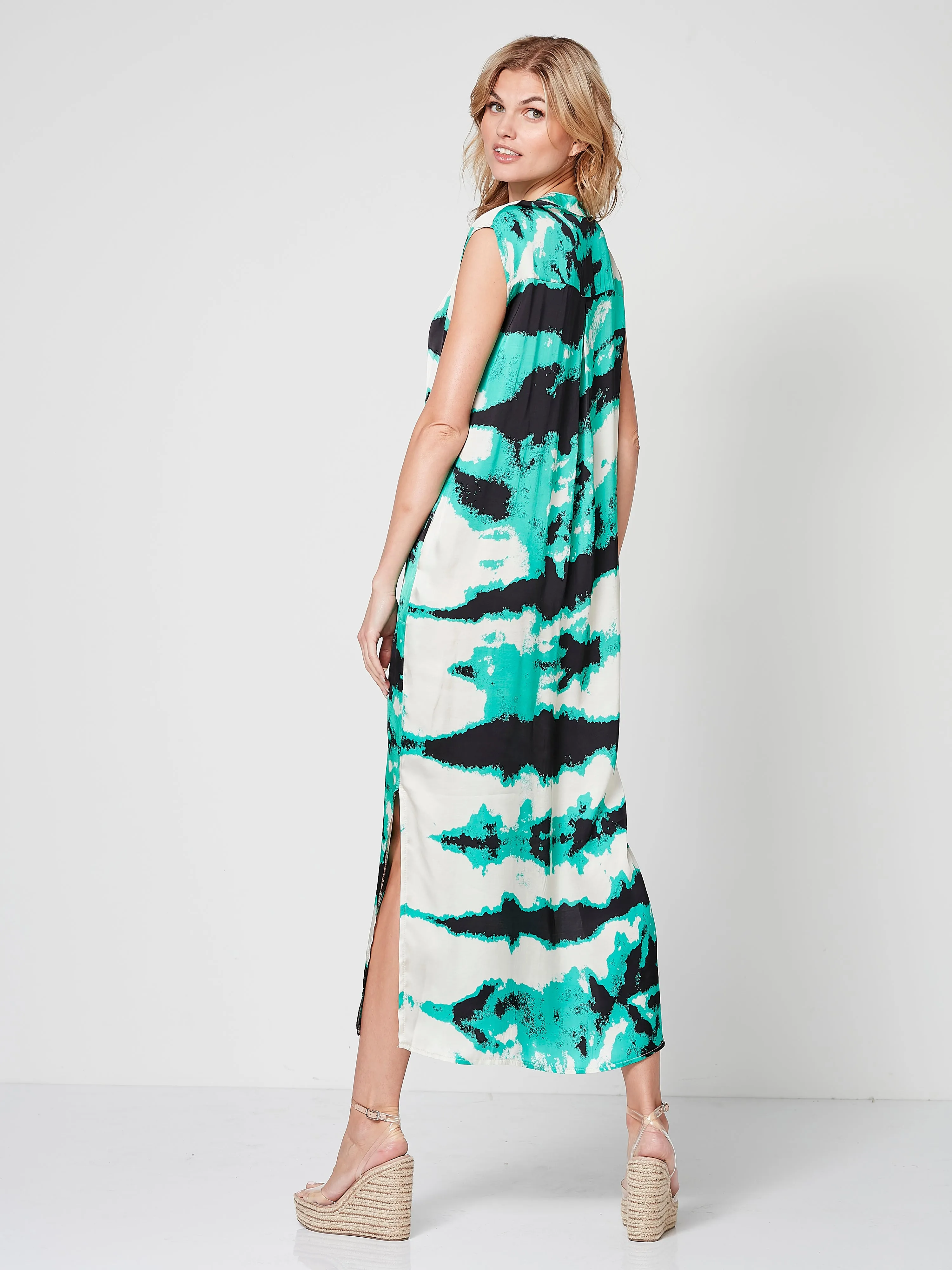 ODELINE printed dress - Simply Green mix