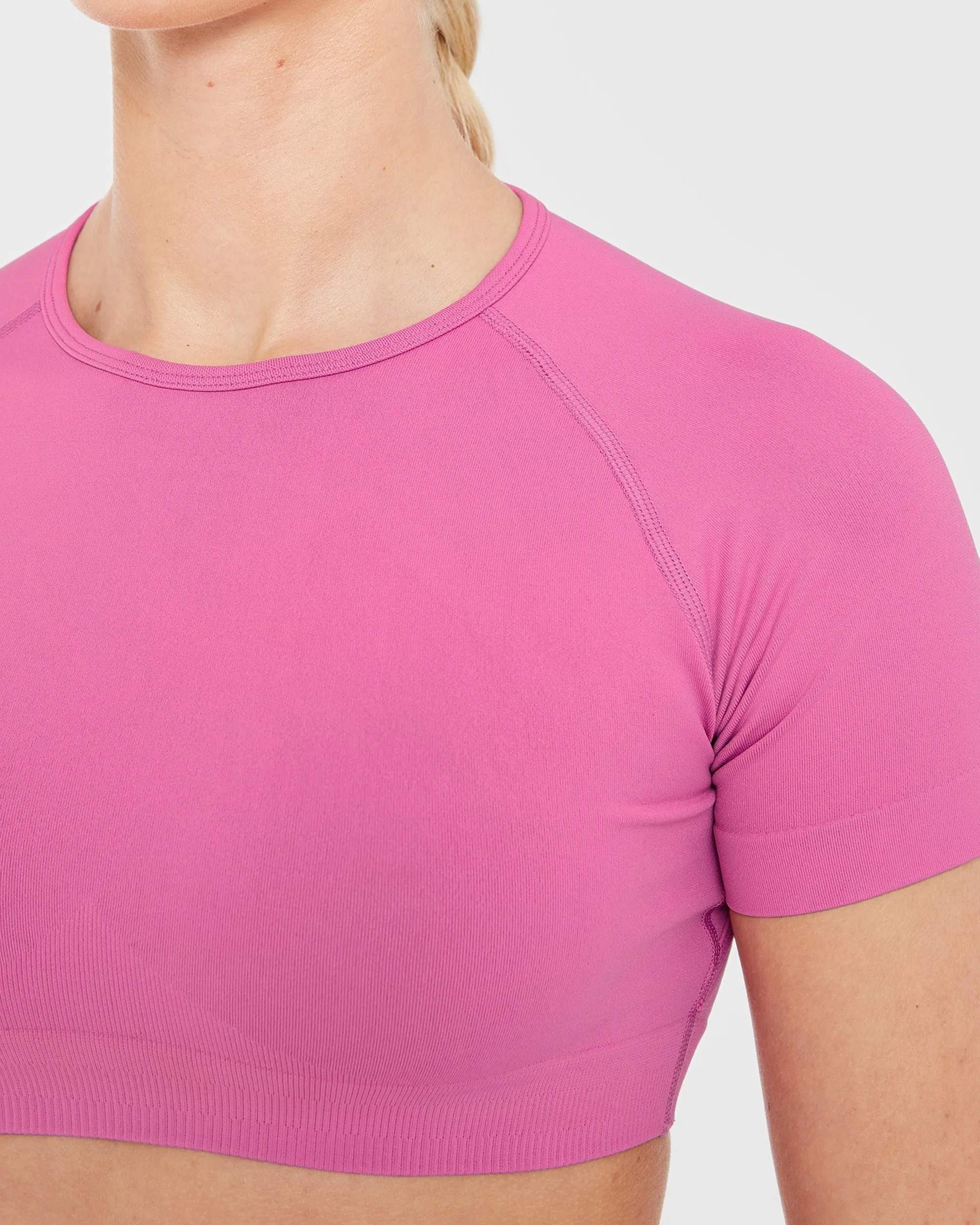 Power Seamless Crop Top - Pink