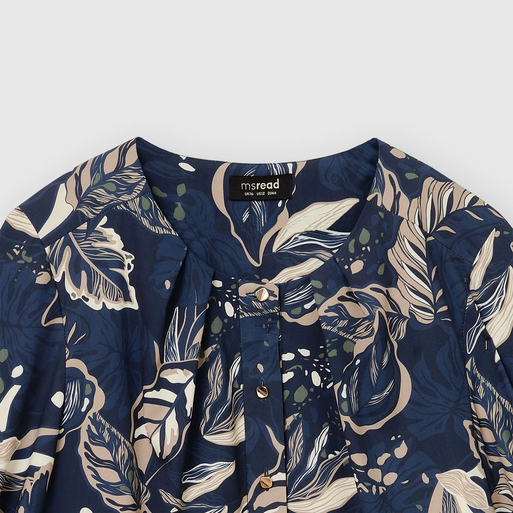 Printed Lantern Sleeve Top