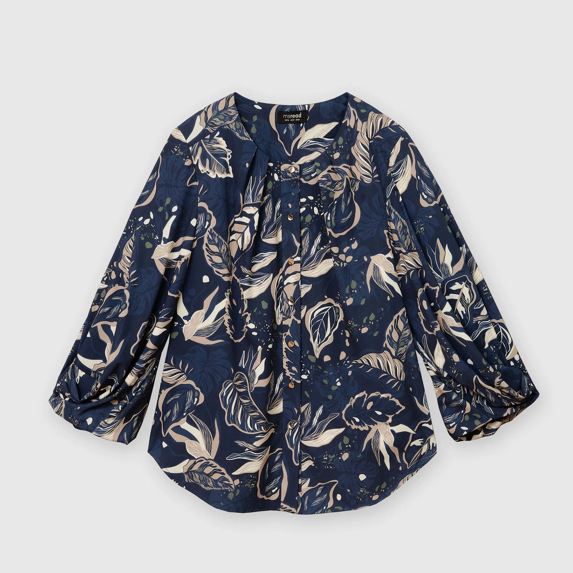 Printed Lantern Sleeve Top