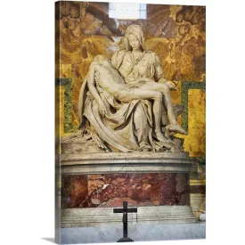 "'The Pieta" located in Saint Peter's Basilica in Rome, Italy" Canvas Wall Art