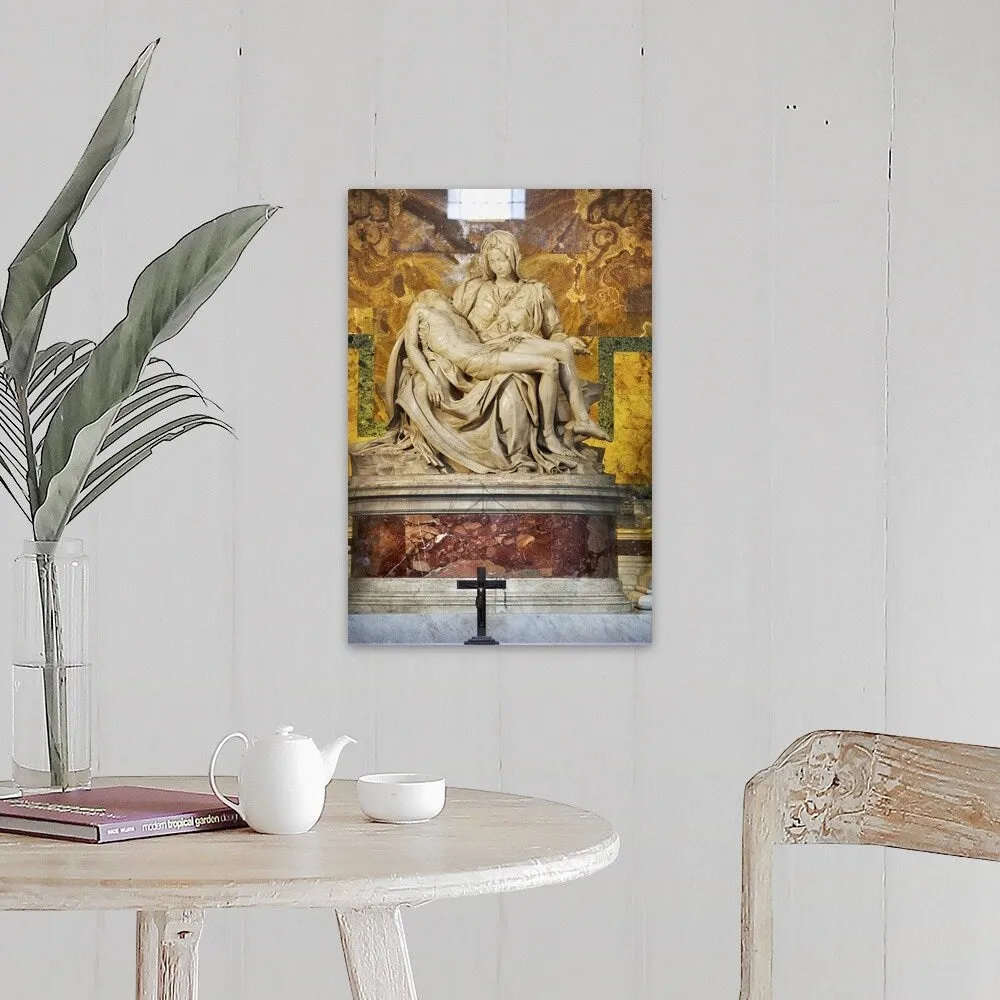 "'The Pieta" located in Saint Peter's Basilica in Rome, Italy" Canvas Wall Art