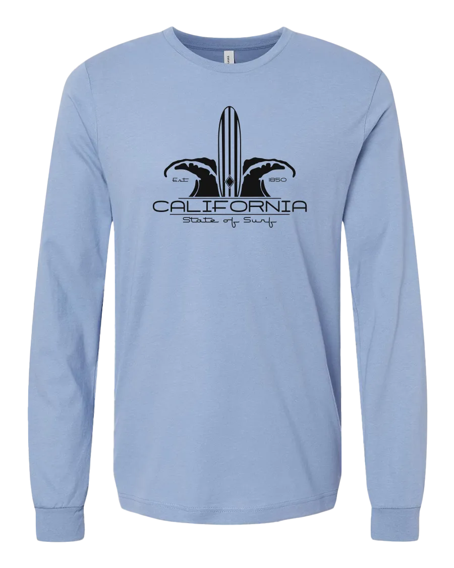 State of Surf Mens Long Sleeve - Lavender Blue