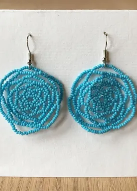 Turquoise Star Beaded Earrings